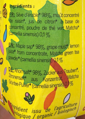 MéMé Boisson Énergisante - Sève D'érable Matcha & Citron